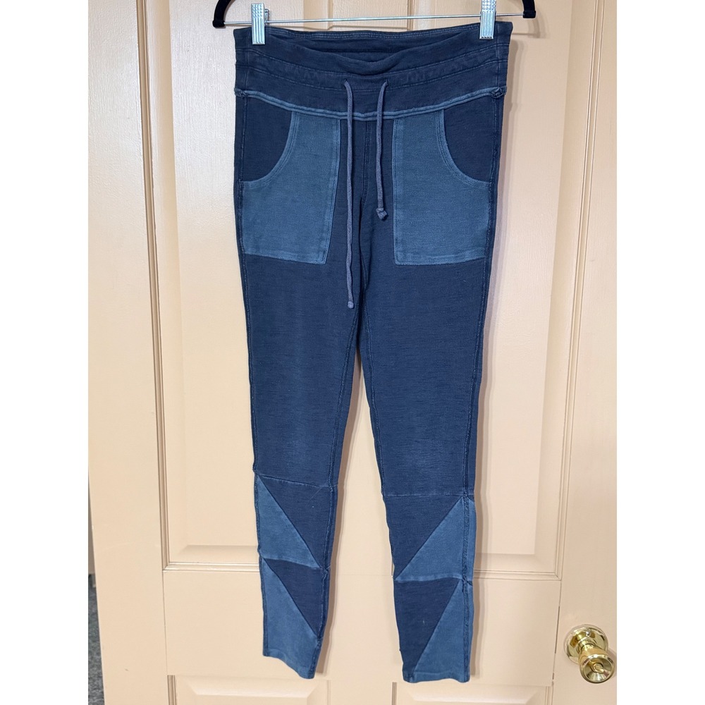 FP Movement Free People Colorblock Joggers Navy Blue Slim Leg Leggings Small